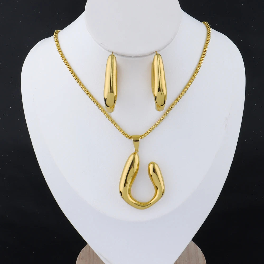 18K Gold plated Stainless steel Set | Velina by Lyn