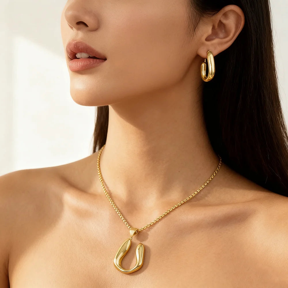 18K Gold plated Stainless steel Set | Velina by Lyn