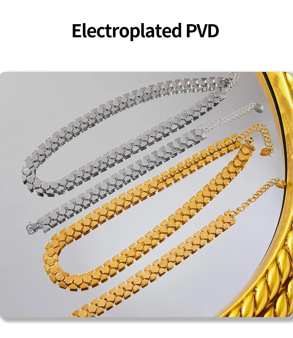 Gold Plated Jewelry Set Necklace & Bracelet| Velina by Lyn