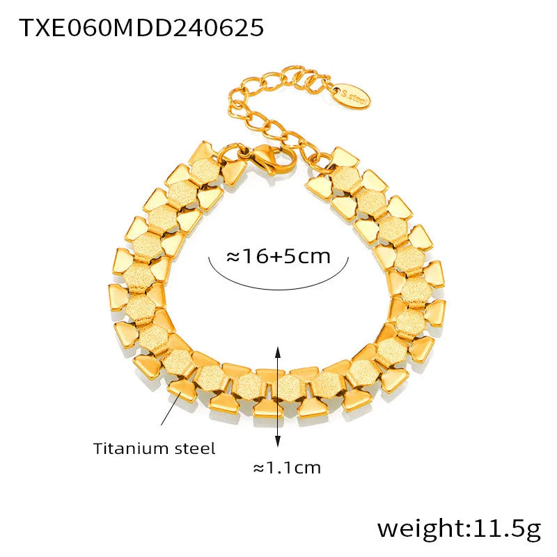 Gold Plated Jewelry Set Necklace & Bracelet| Velina by Lyn