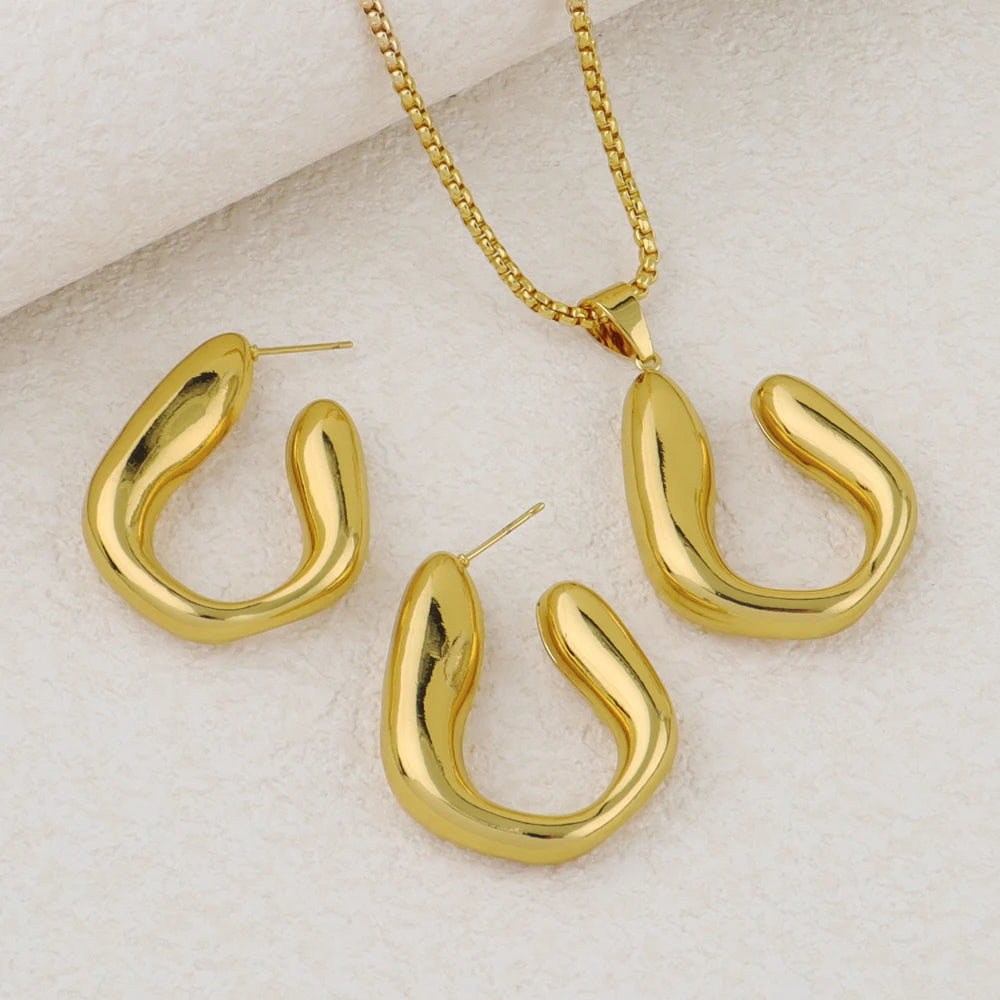 18K Gold plated Stainless steel Set | Velina by Lyn